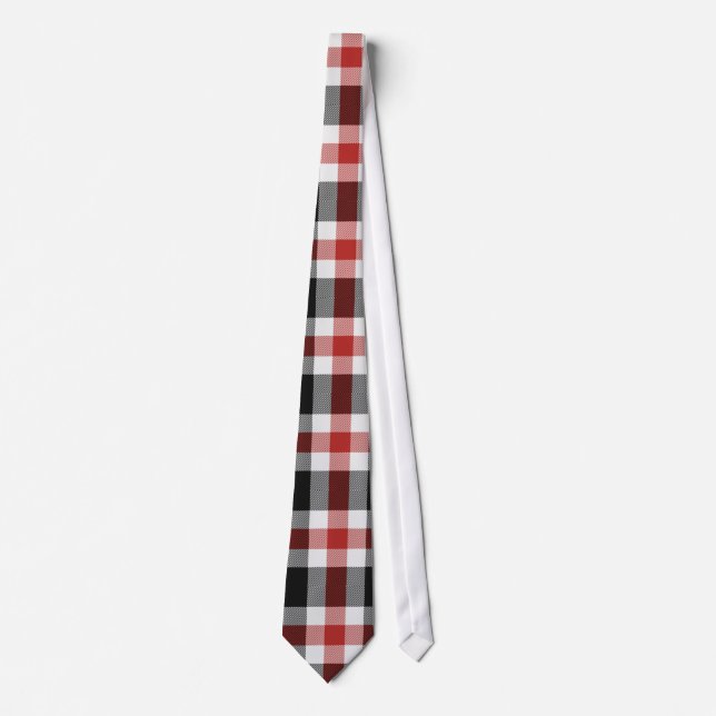 Red And Black Tartan Tie (Front)