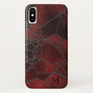 Red And Black Texture Glass Case-Mate iPhone Case
