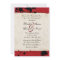 Red and Black Torn Paper Wedding Invitation