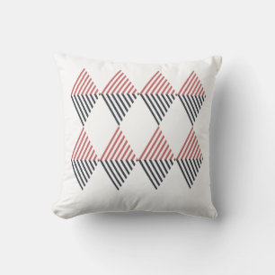 Red and Black Triangles Accent Pillow