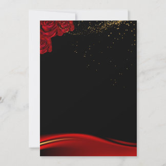 Red and Black Wedding Invitation