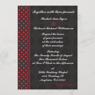 Red and Black Wedding Invitations
