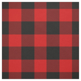 Red and Black XL Buffalo Check Plaid Tartan Fabric