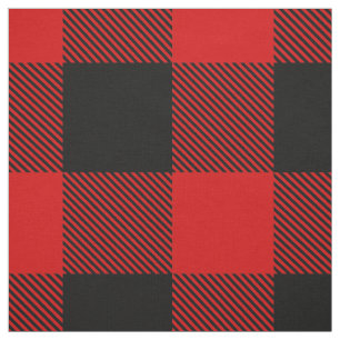 Red and Black XXL Buffalo Check Plaid Tartan Fabric