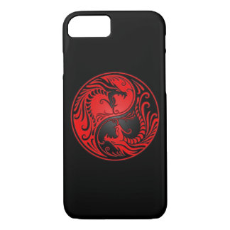 Red and Black Yin Yang Dragons Case-Mate iPhone Case