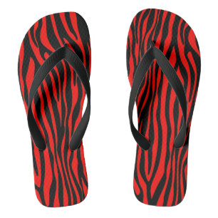 Red and Black Zebra Jandals