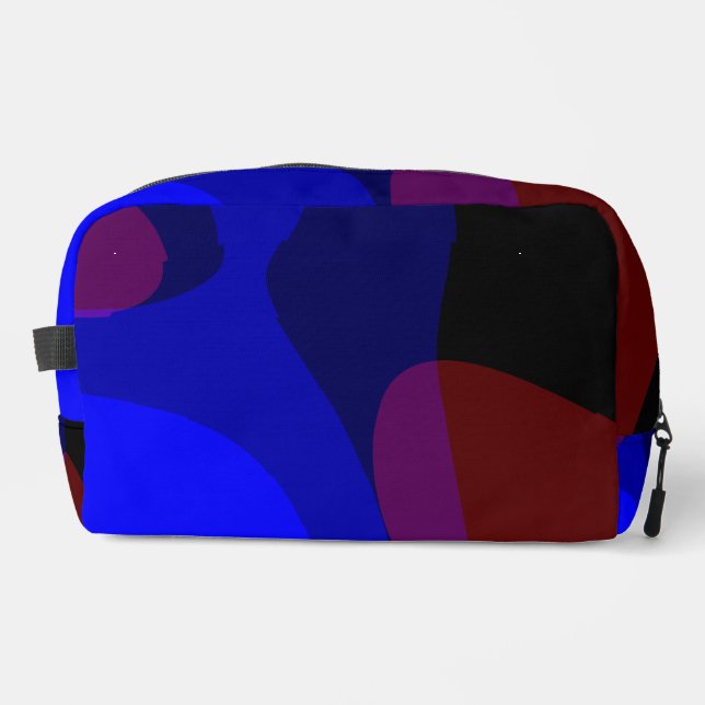 Red And Blue Abstract Art 601 Dopp Kit (Front)