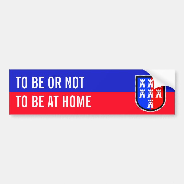 Red and Blue, and white Bumper Sticker (Front)