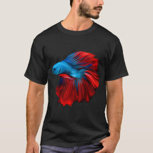 Red And blue Betta Fish T-Shirt