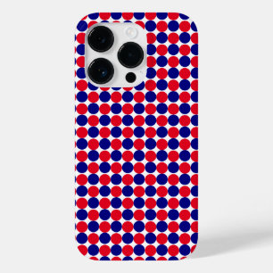 Red and Blue Circle Geometric Design Case-Mate iPhone 14 Pro Case