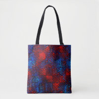 Red and blue crossed scratches in squares or cubes