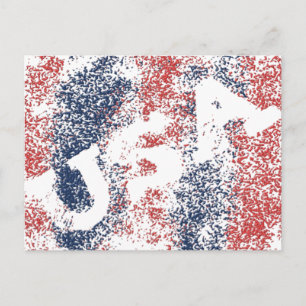 Red and Blue Crystals USA Postcard