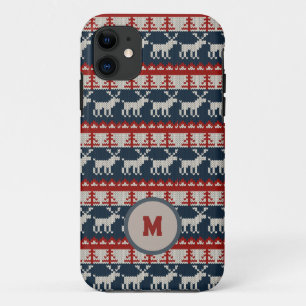 Red and blue Custom Name knitted Pattern  Case-Mate iPhone Case