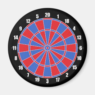 Red and Blue Dartboard Magnet