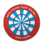 Red and Blue Dartboard with custom text