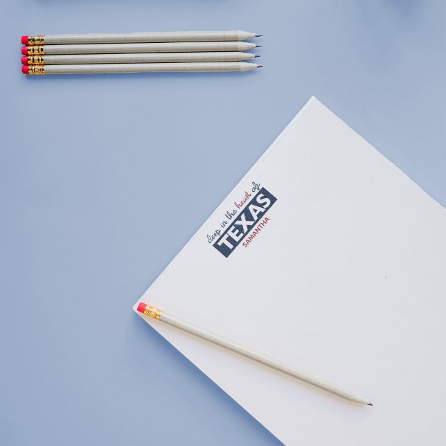 Red and Blue Deep in the Heart of Texas Notepad (Creator Uploaded)