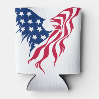 Red and Blue Eagle  Can Cooler