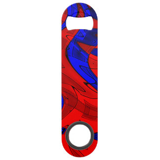 Red and Blue Fancy Speed Bottle Opener