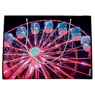 Red and blue Ferris wheel Large Gift Bag