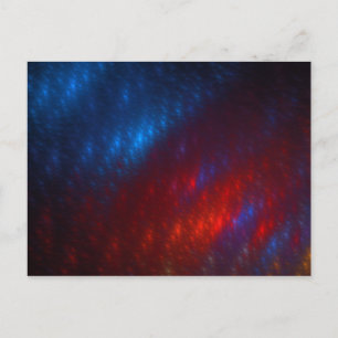 Red and Blue Fractal Postcard