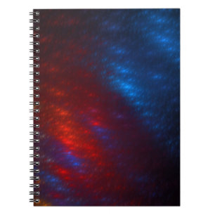 Red and Blue Fractal Spiral Notebook