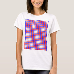 Red And Blue Gingham Mini Check T-Shirt