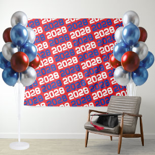 Red and Blue Graduation Class Year Backdrop Tapestry