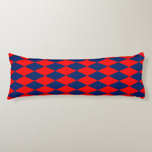 Red and Blue Harlequin Checkered Design  Body Cushion