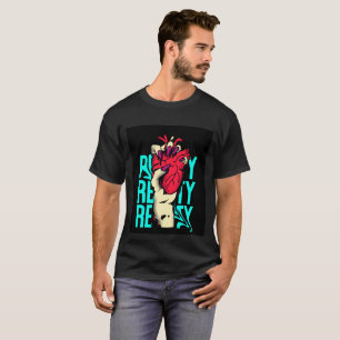 Red and Blue Heart Streetwear T-Shirt
