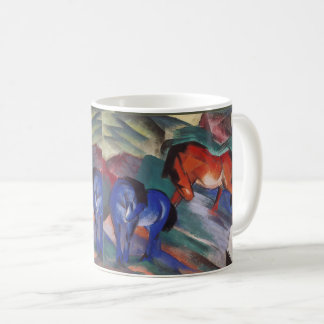 Red and Blue Horses Coffee Mug