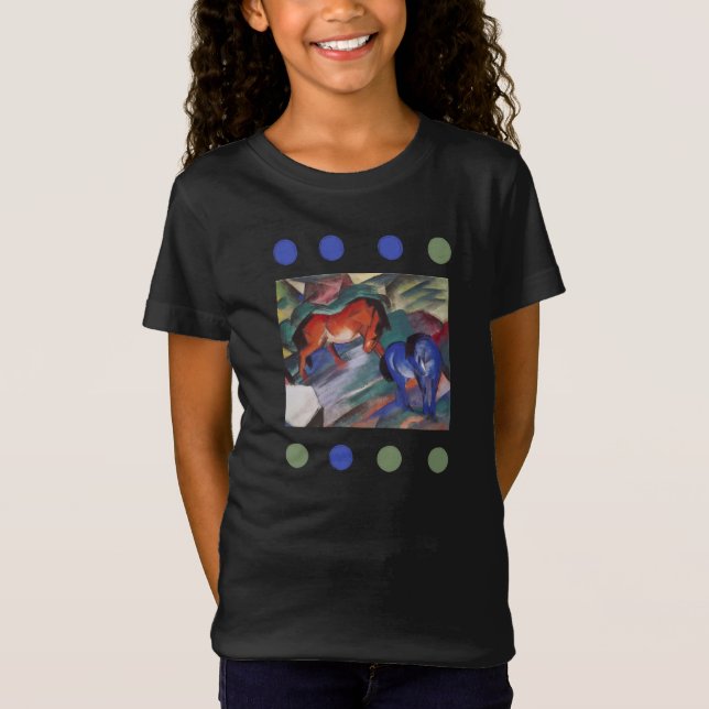  Red and Blue Horses T-Shirt (Front)
