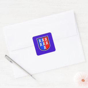 Red and Blue, it has to be Square Sticker