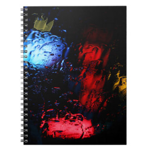 Red and blue LED lamp Notebook