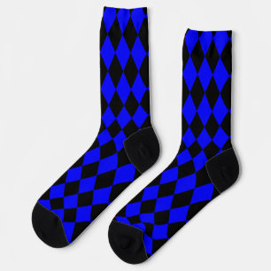 Red and blue legging punk socks