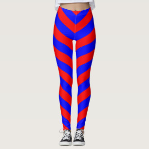 Red And Blue Leggings