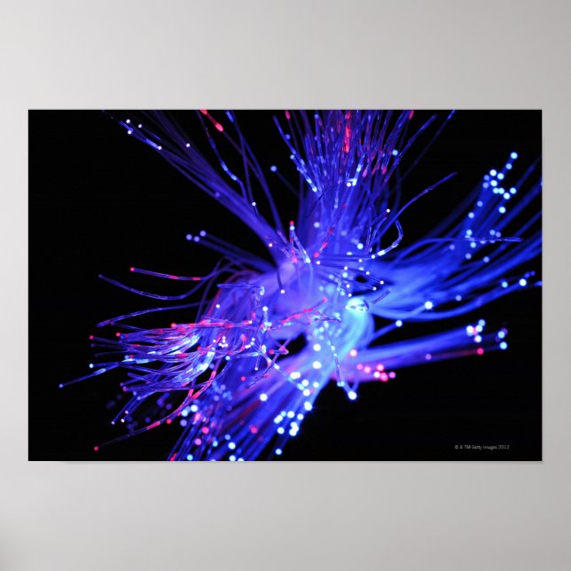 Red and blue light from fibre optic poster (Front)