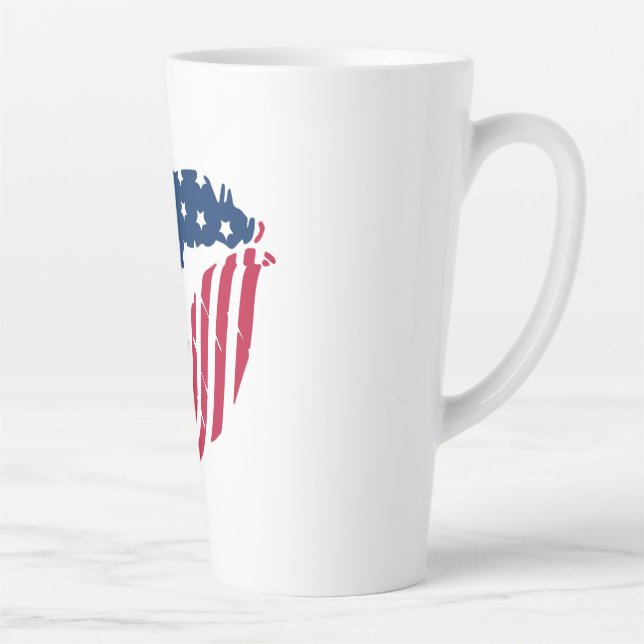Red and Blue Lips Latte Mug (Right)