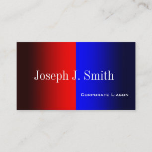 Red and Blue Modern Professional Business Cards