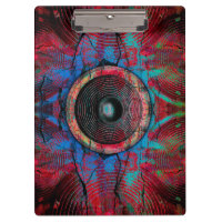 Red and blue music speakers