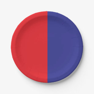 Red And Blue Paper Plate
