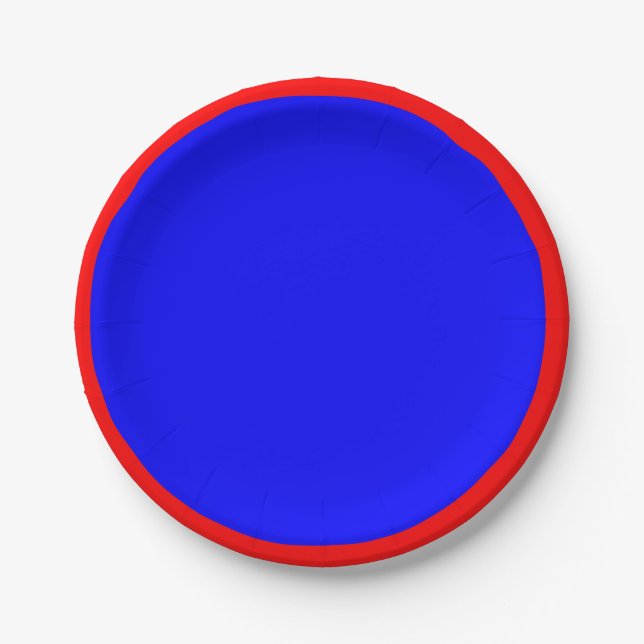 Red and Blue Paper Plates (Front)