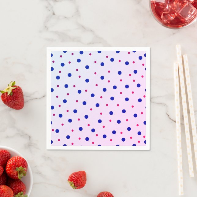 Red and Blue Polka Dots Napkin (Insitu)