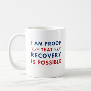 Red And Blue Recovery Is Possible Awareness Coffee Mug