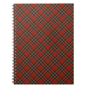 Red and Blue Royal Stewart Scottish Plaid Notebook