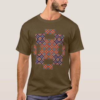 Red and Blue rustic talavera style mosaic T-Shirt