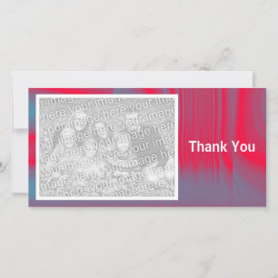 Red and Blue Shadowed Thank You Card