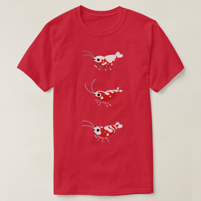 Red and blue shrimp T-Shirt (Design Front)