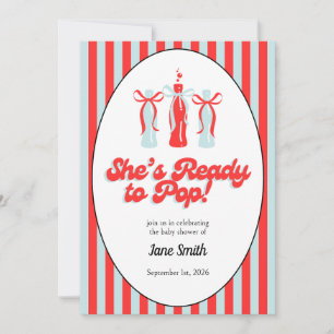 Red and Blue Soda Pop Baby Shower Invitation
