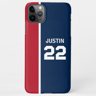 Red and Blue Sports Theme iPhone 11Pro Max Case