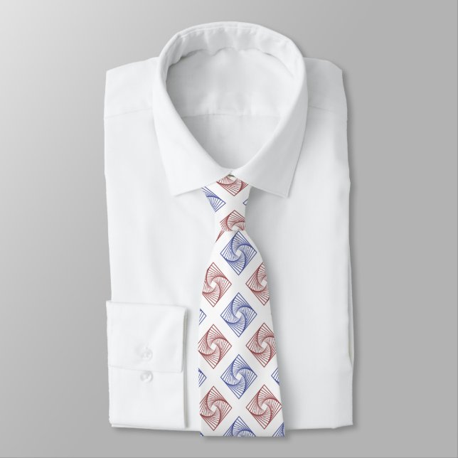 Red and Blue squares Tie (Tied)